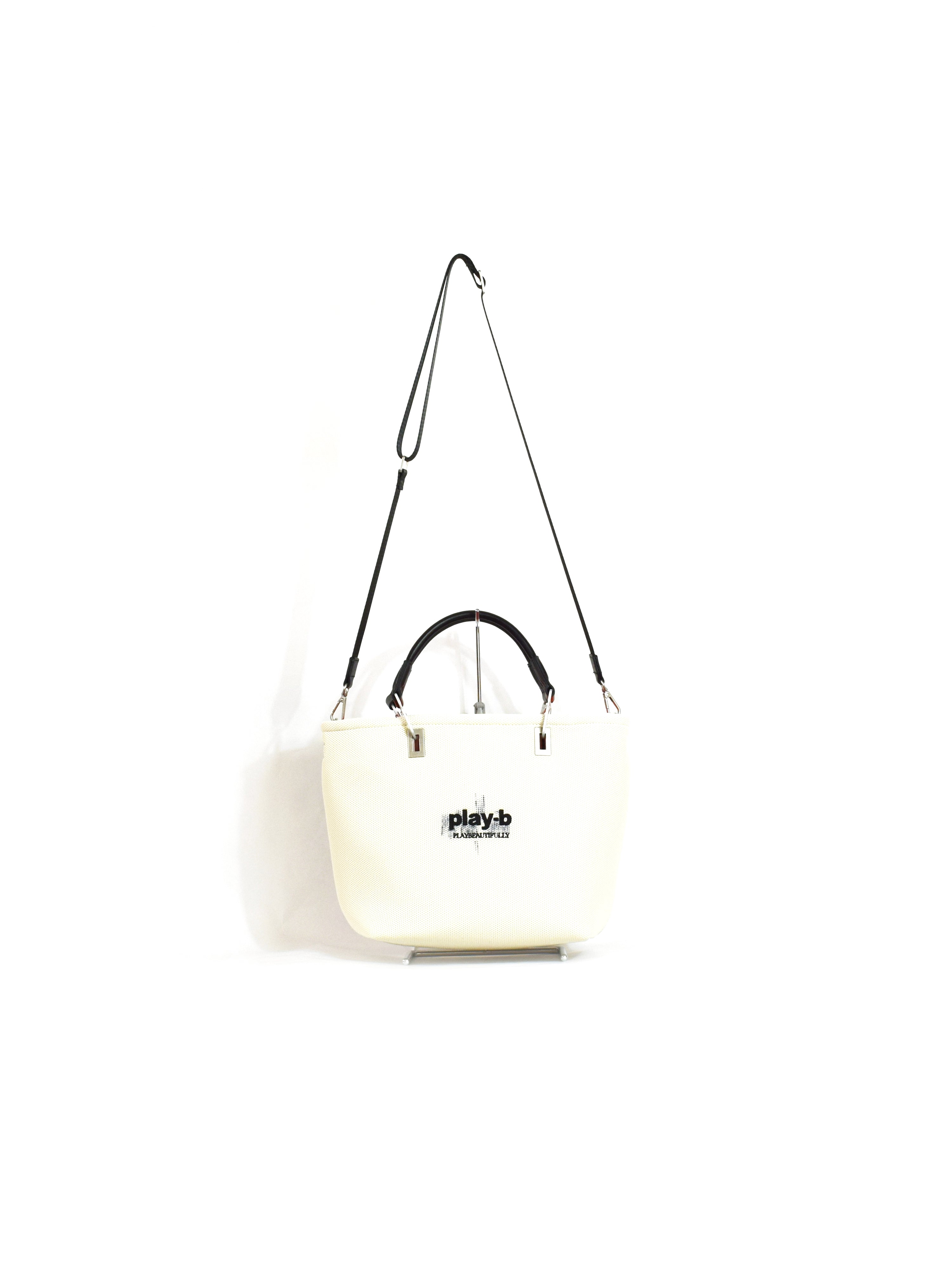 【play-b】Logo 3way ハンドバッグ M Off-White