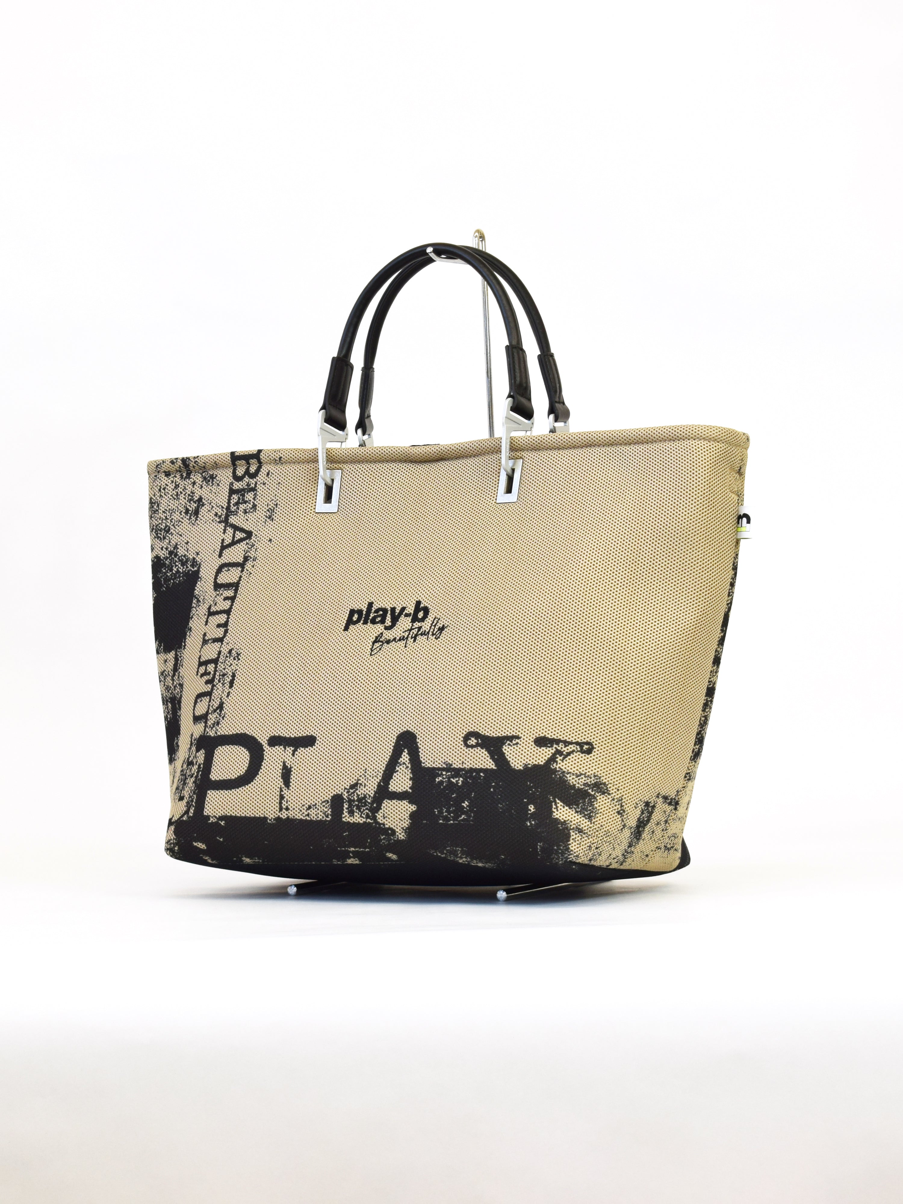 【play-beautifully】3way ハンドバッグ L Beige