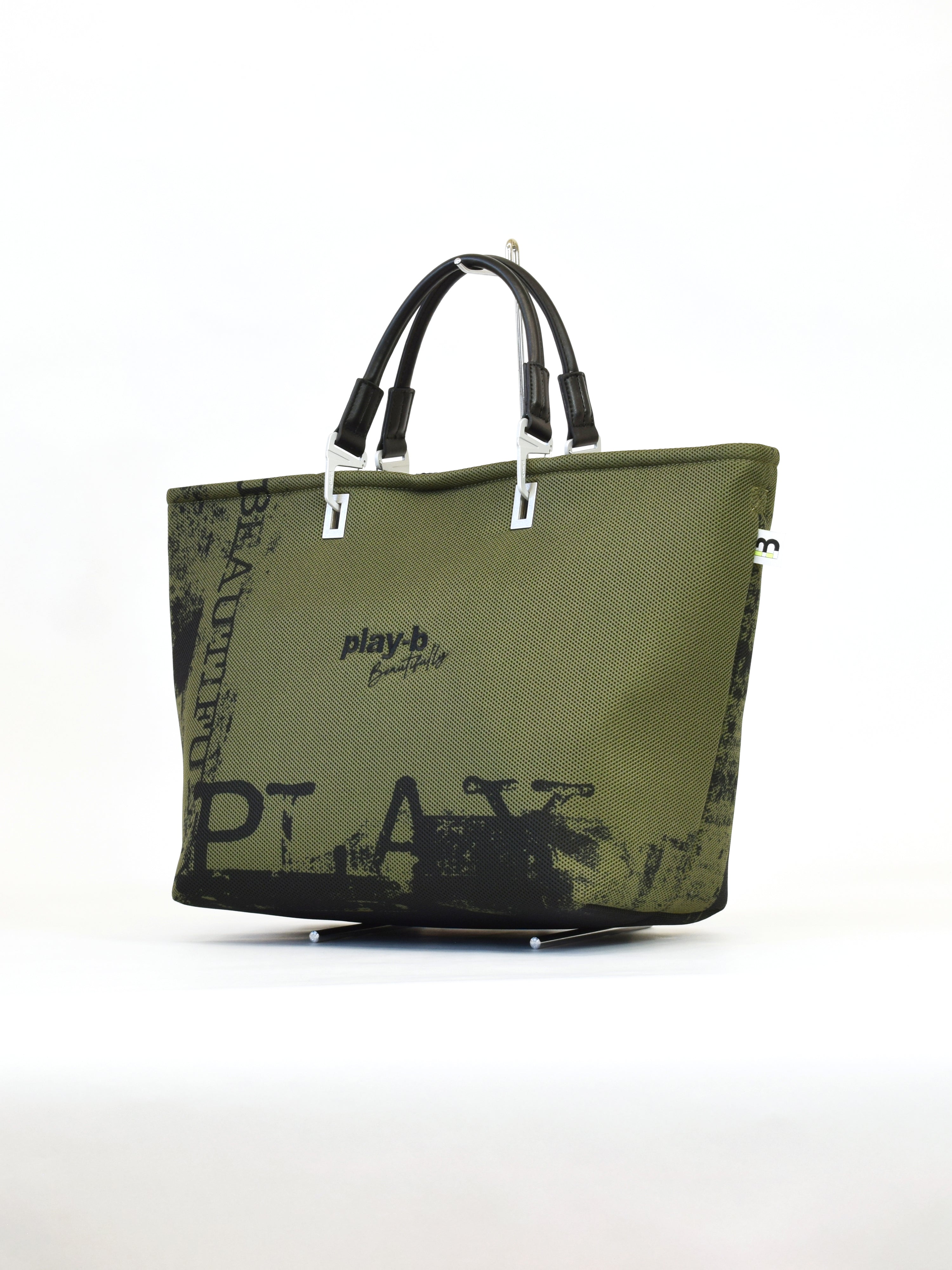 【play-beautifully】3way ハンドバッグ L Khaki