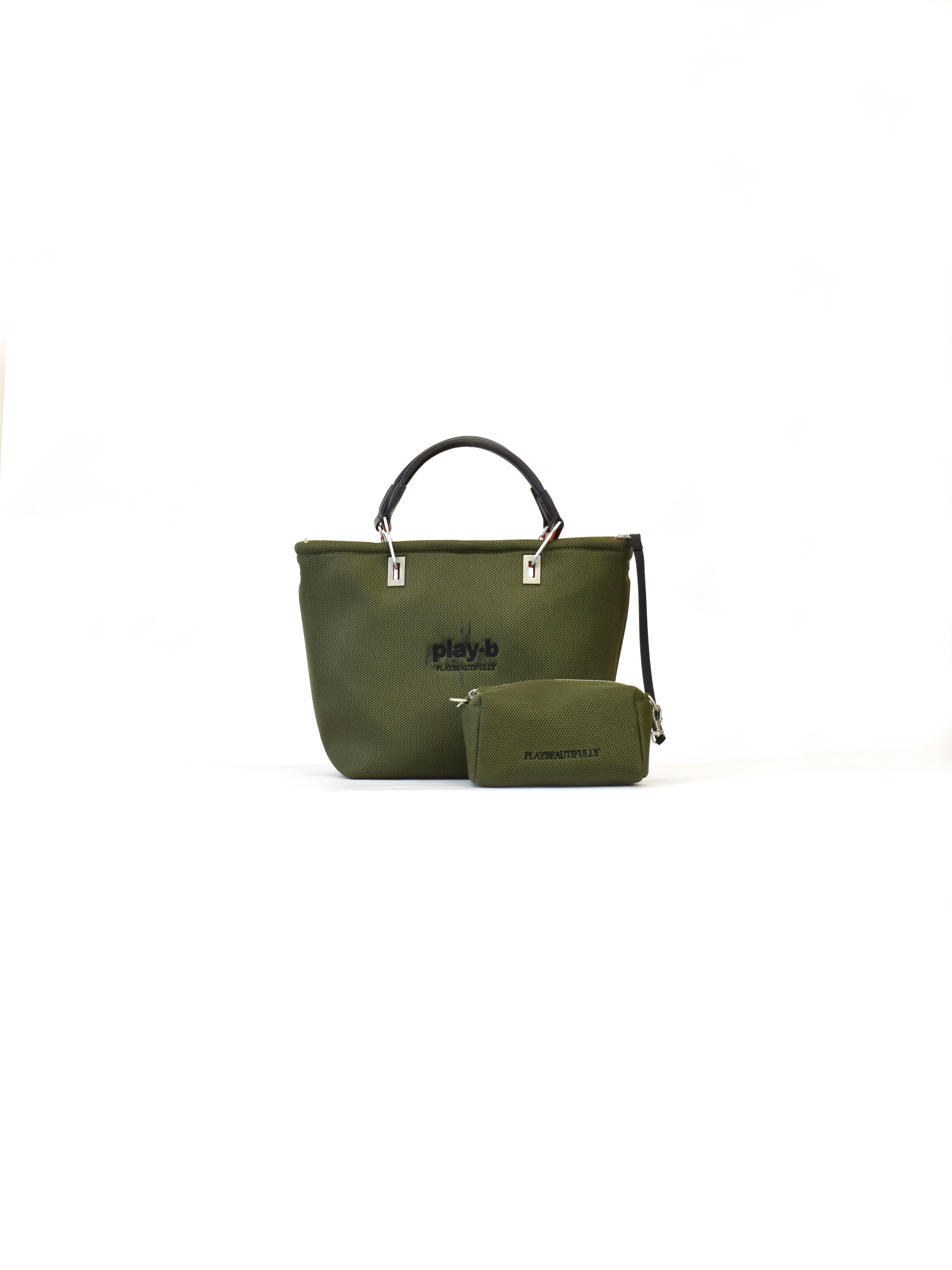 【play-b】Logo 3way ハンドバッグ M Khaki