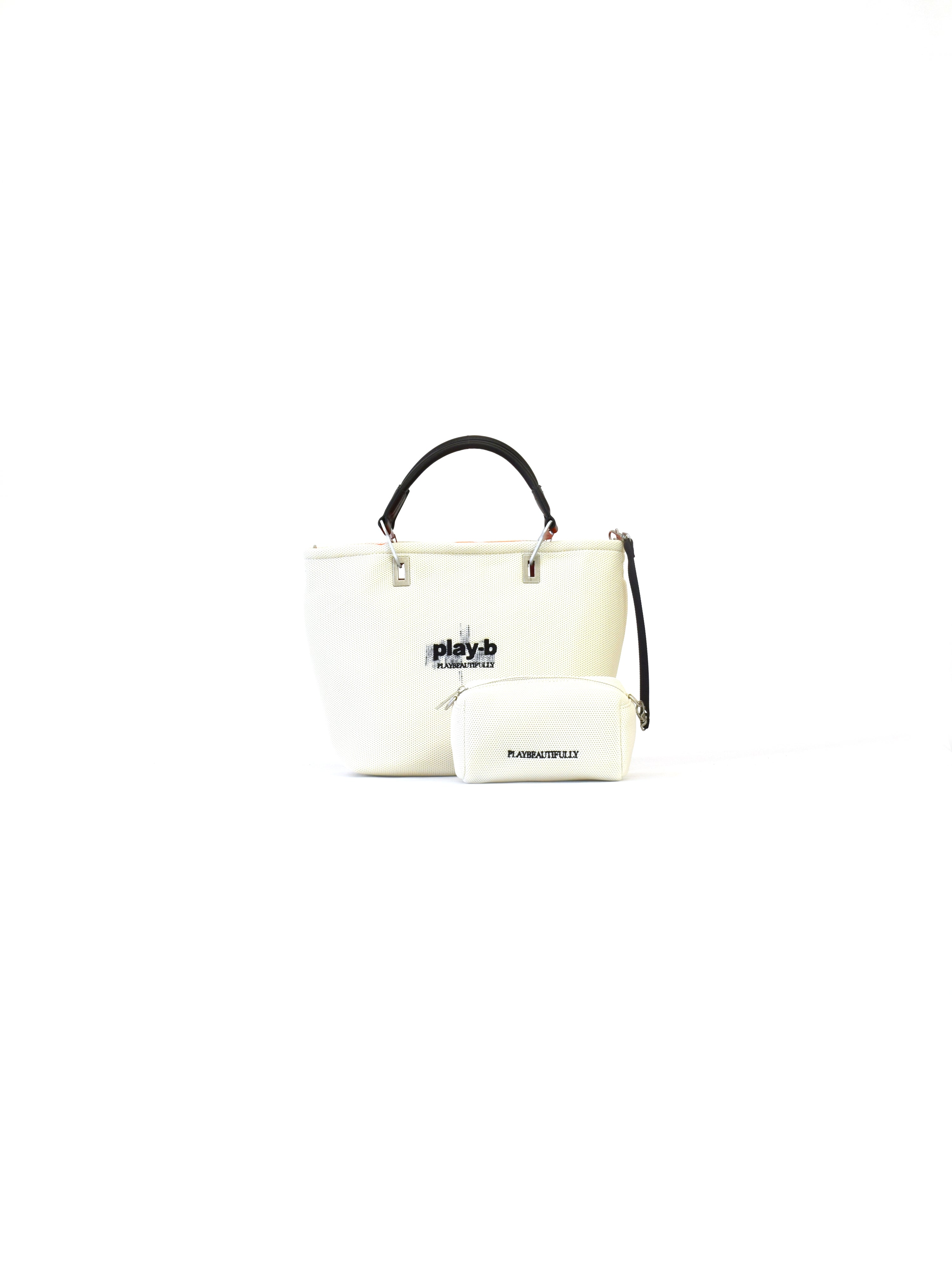 【play-b】Logo 3way ハンドバッグ M Off-White