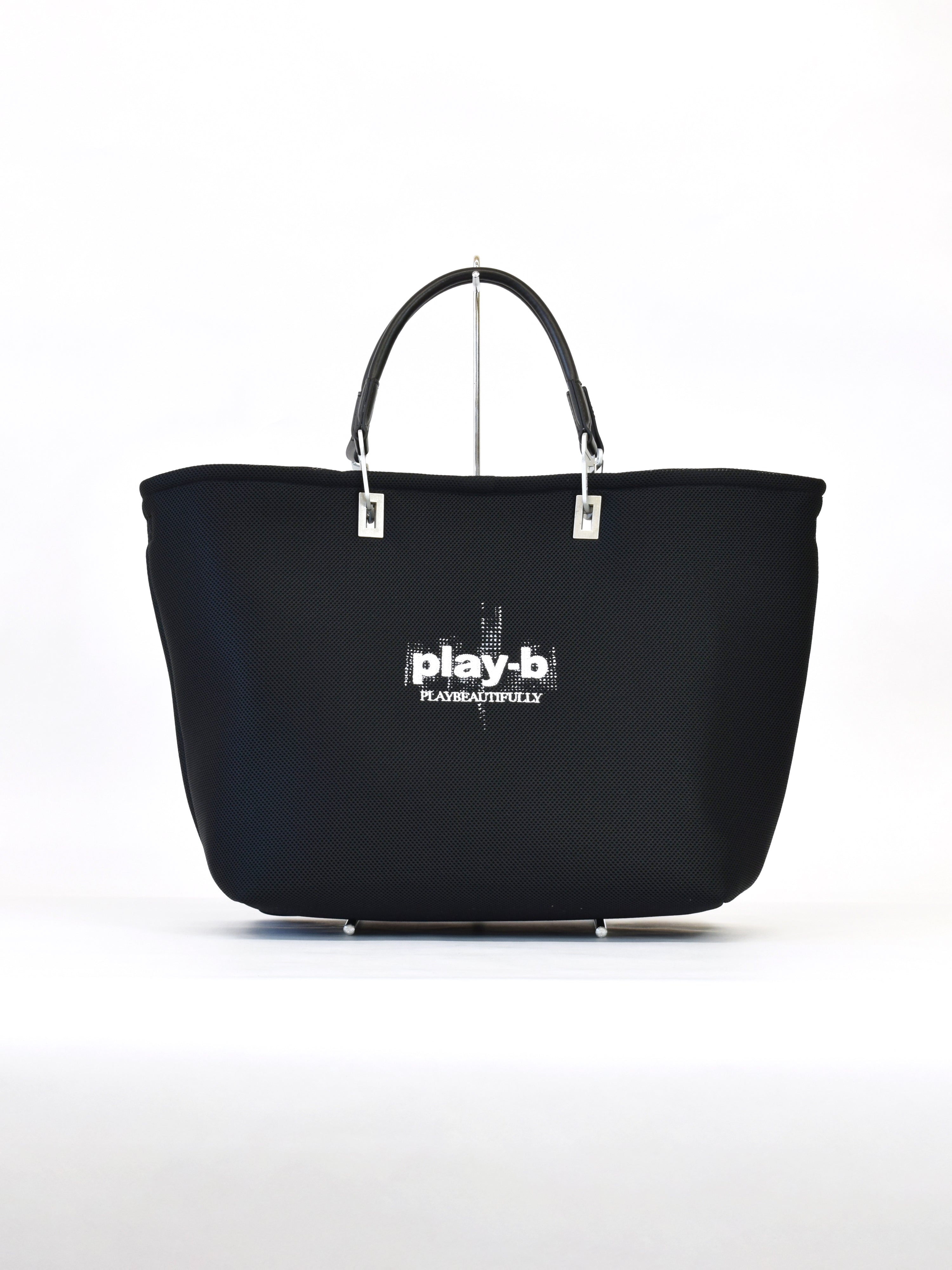 【play-b】Logo 3way ハンドバッグ L Black