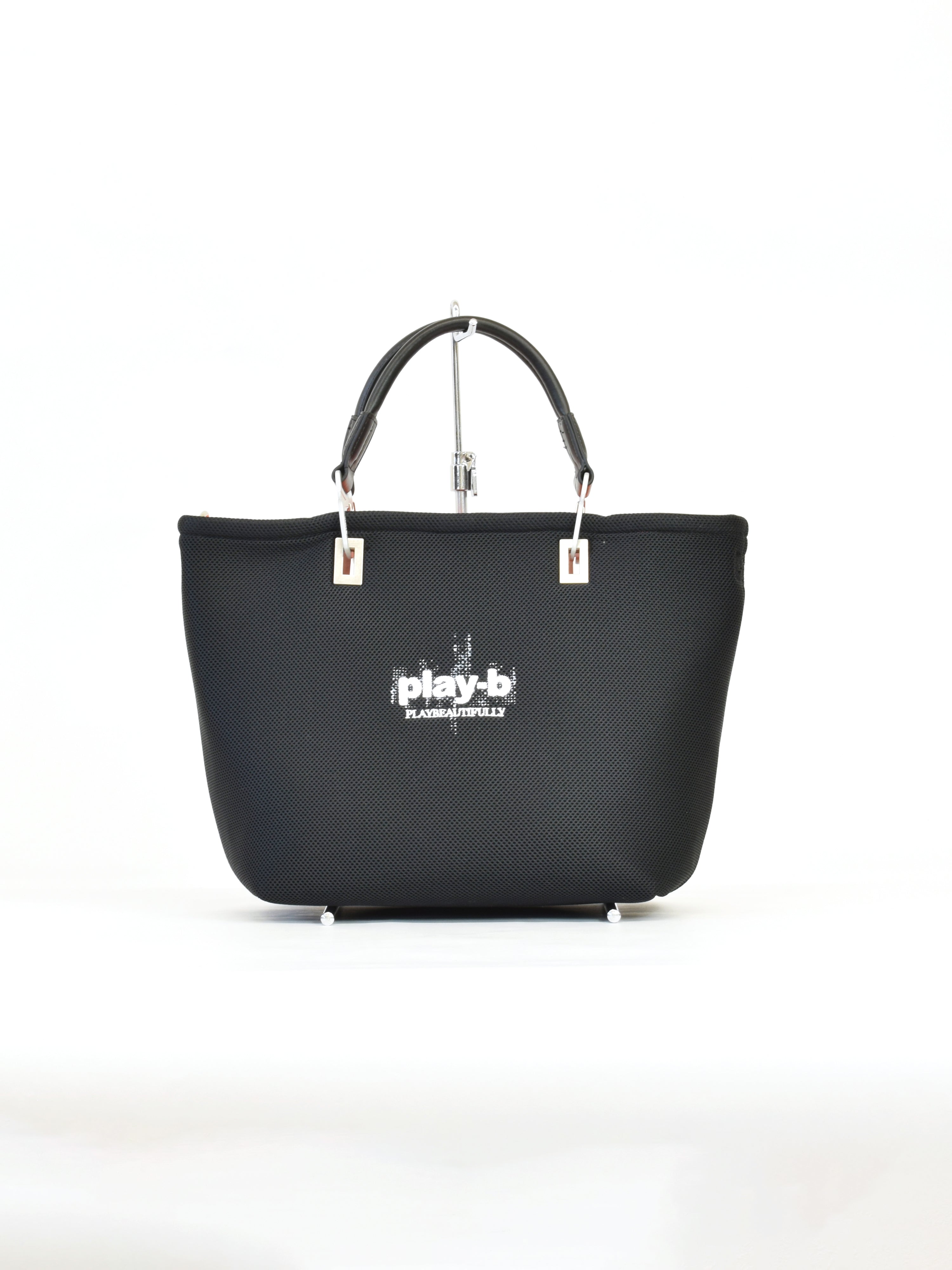 【play-b】Logo 3way ハンドバッグ M Black