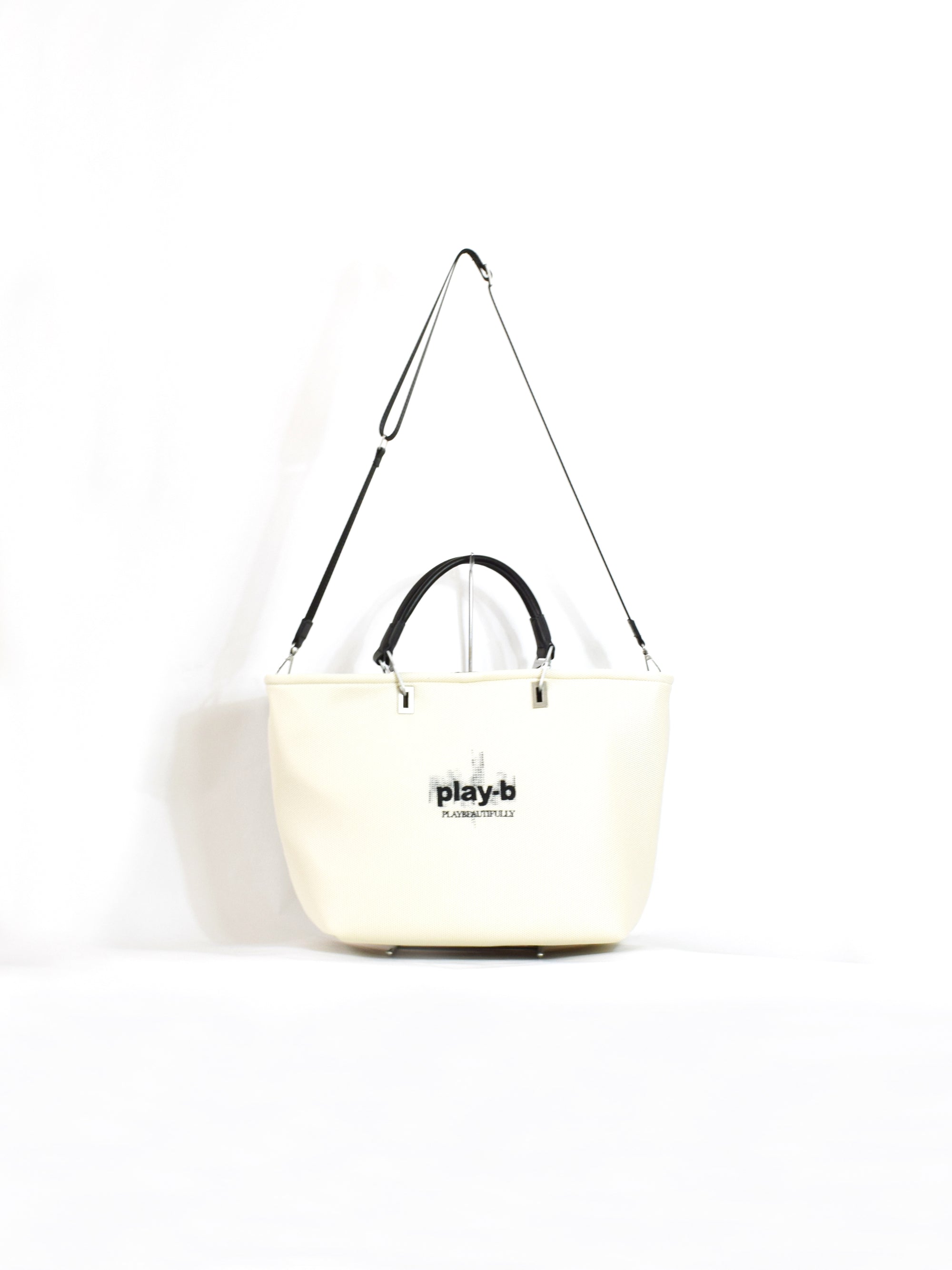 【play-b】Logo 3way ハンドバッグ L Off-White