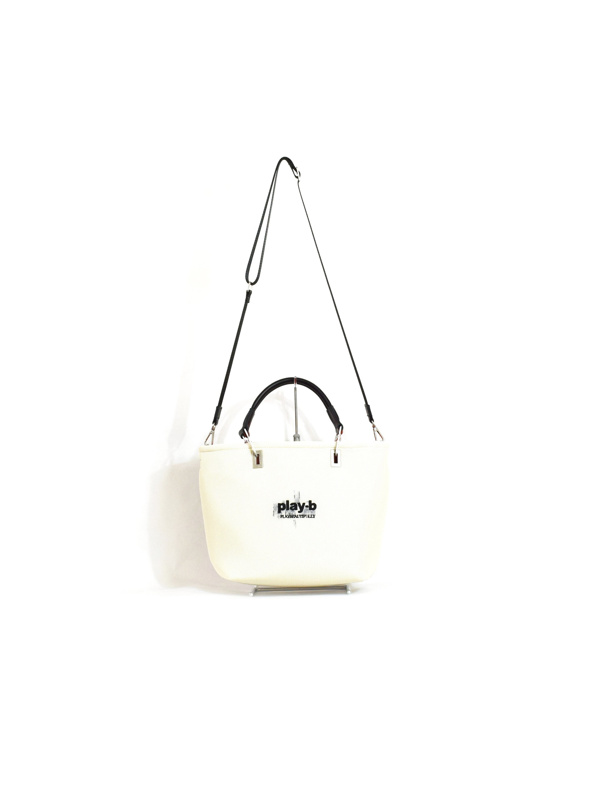 【play-b】Logo 3way ハンドバッグ M Off-White