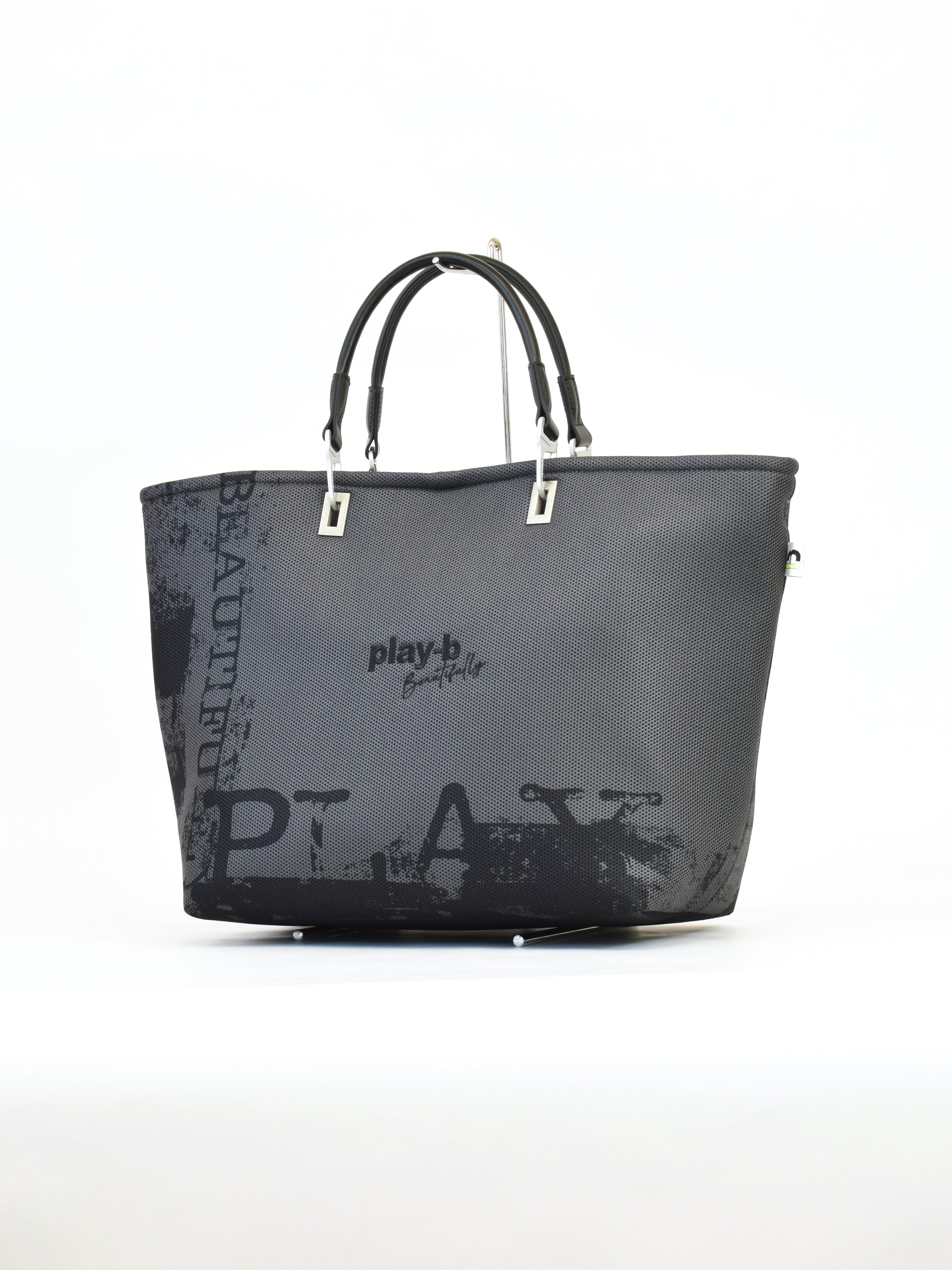 【play-beautifully】3way ハンドバッグ L Charcoal