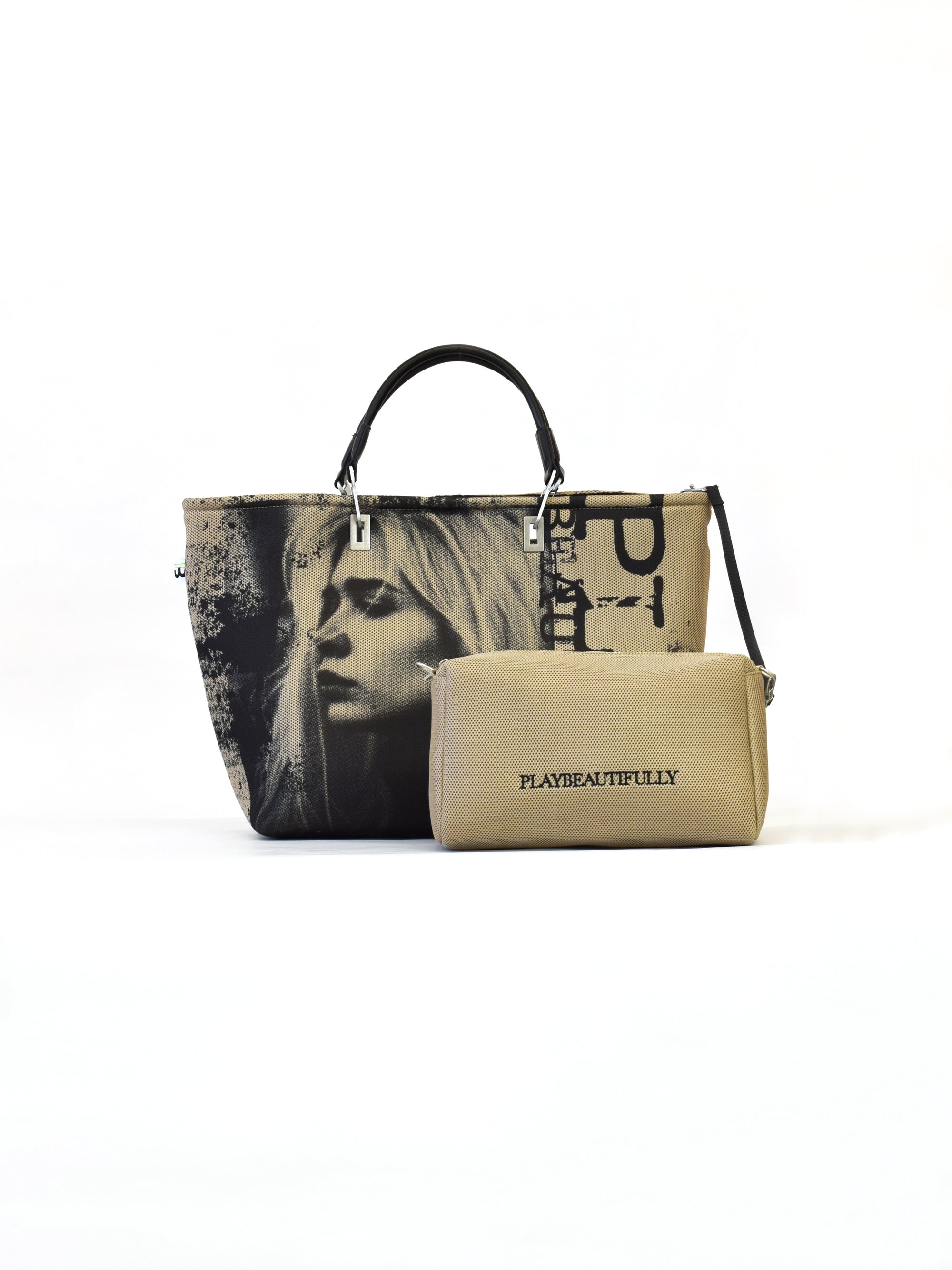 【play-beautifully】3way ハンドバッグ L Beige