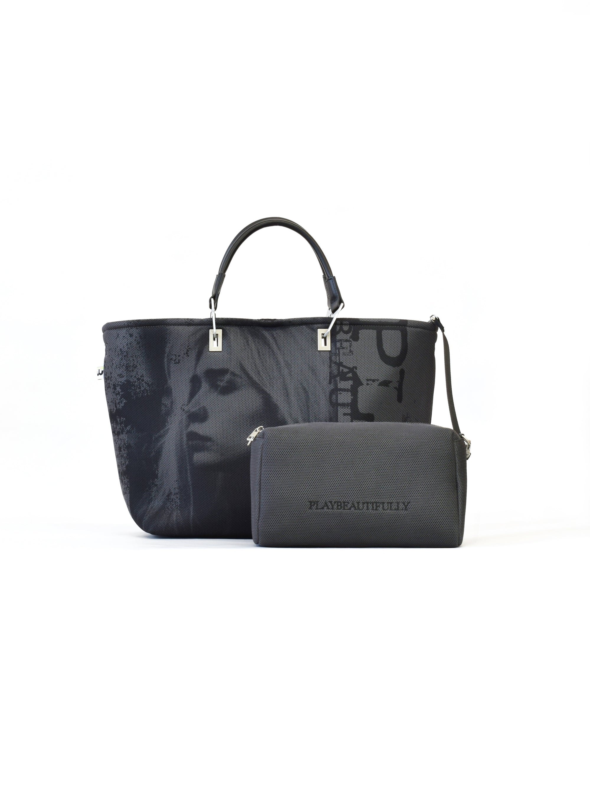 【play-beautifully】3way ハンドバッグ L Charcoal