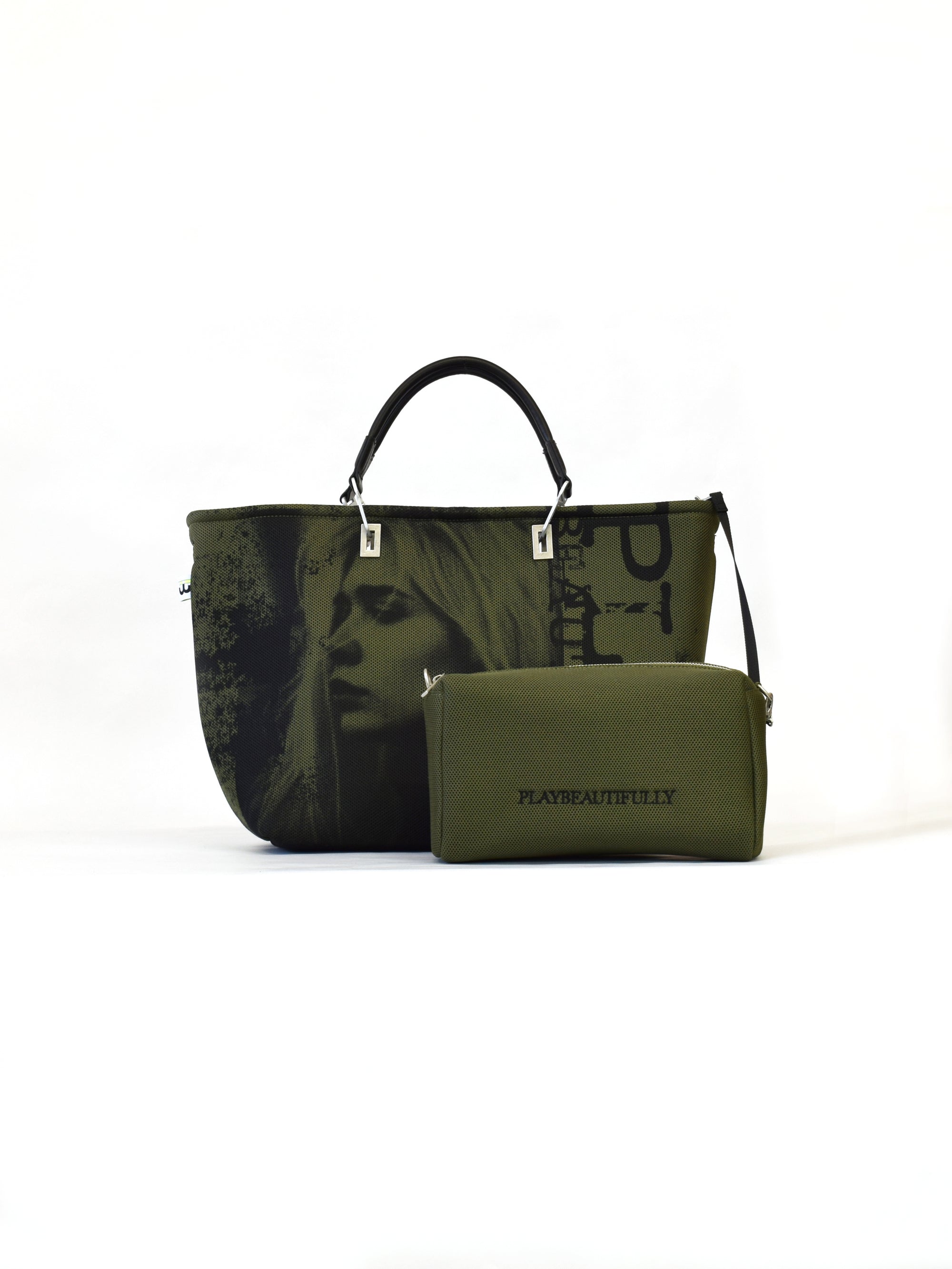 【play-beautifully】3way ハンドバッグ L Khaki