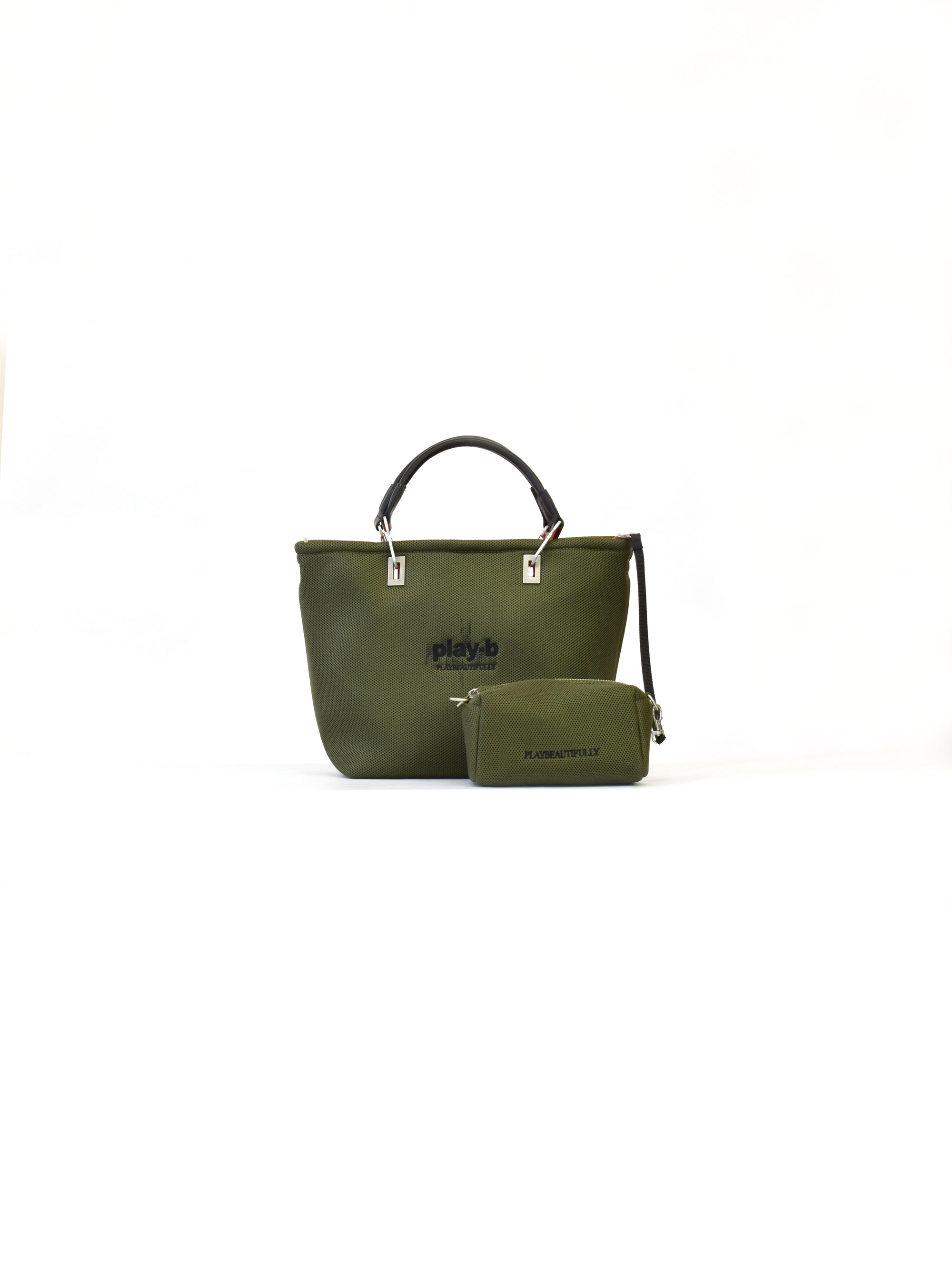 【play-b】Logo 3way ハンドバッグ M Khaki