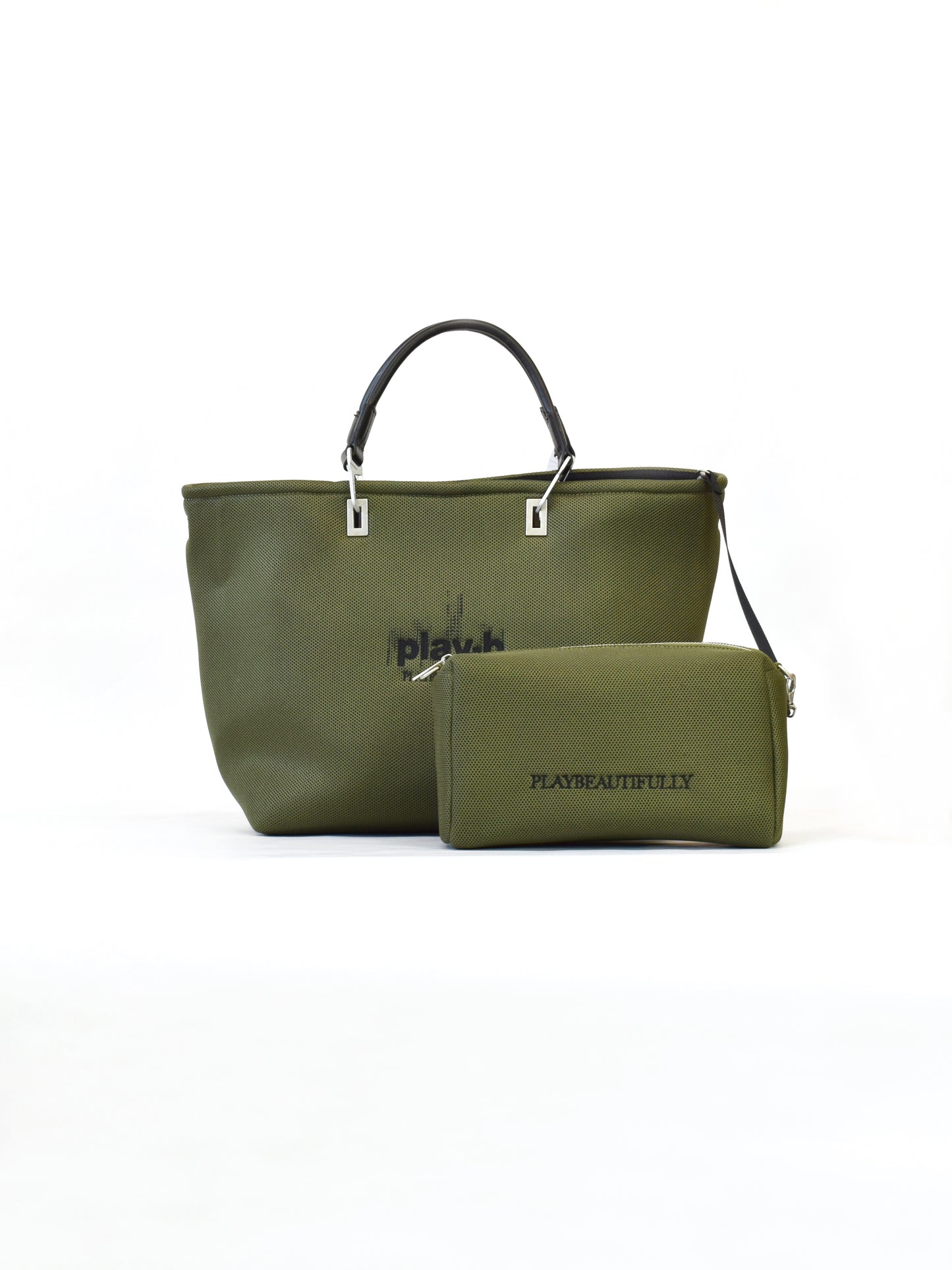 2025.7月販売開始【play-b】Logo 3way ハンドバッグ L Khaki