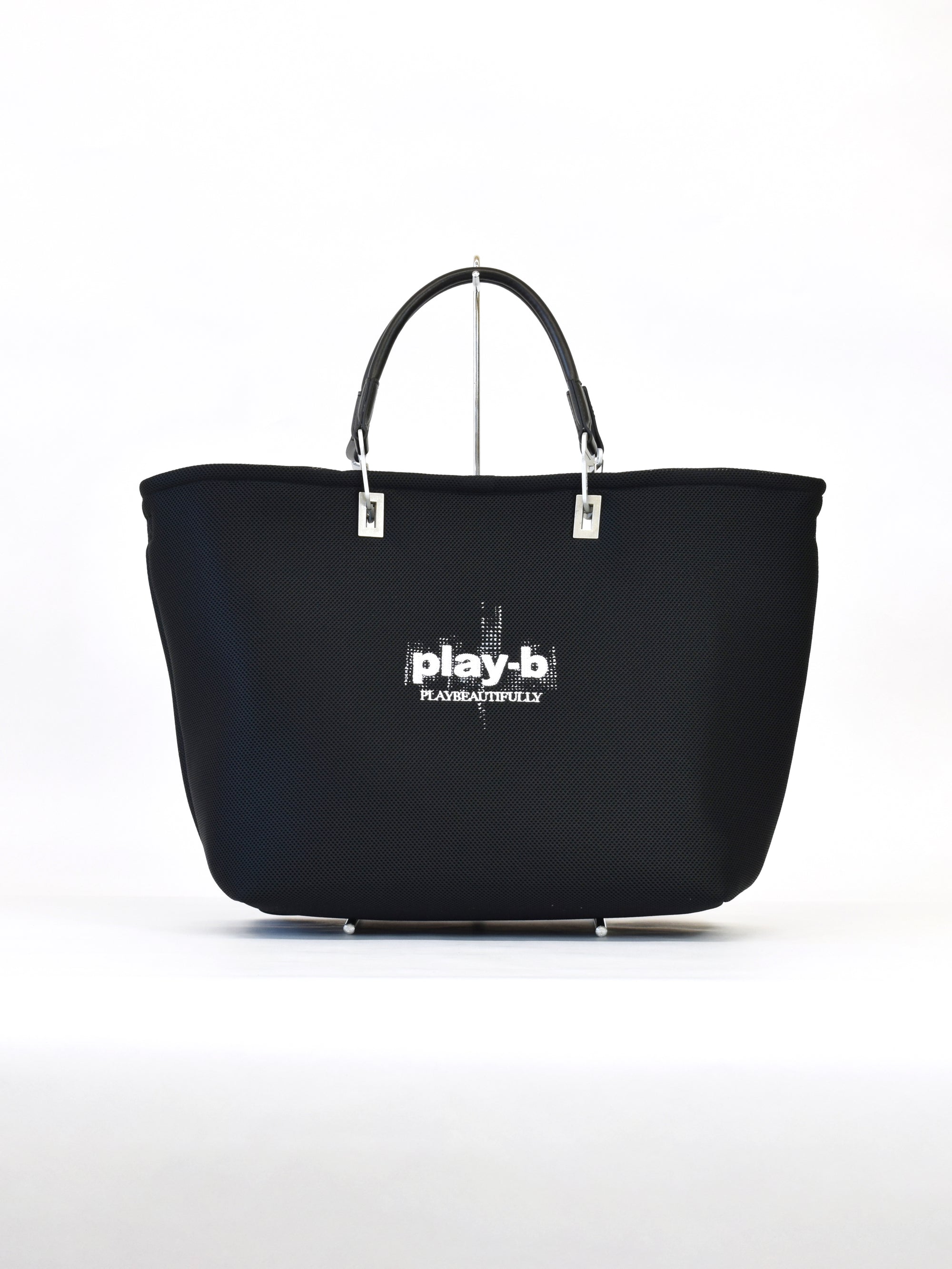 【play-b】Logo 3way ハンドバッグ L Black