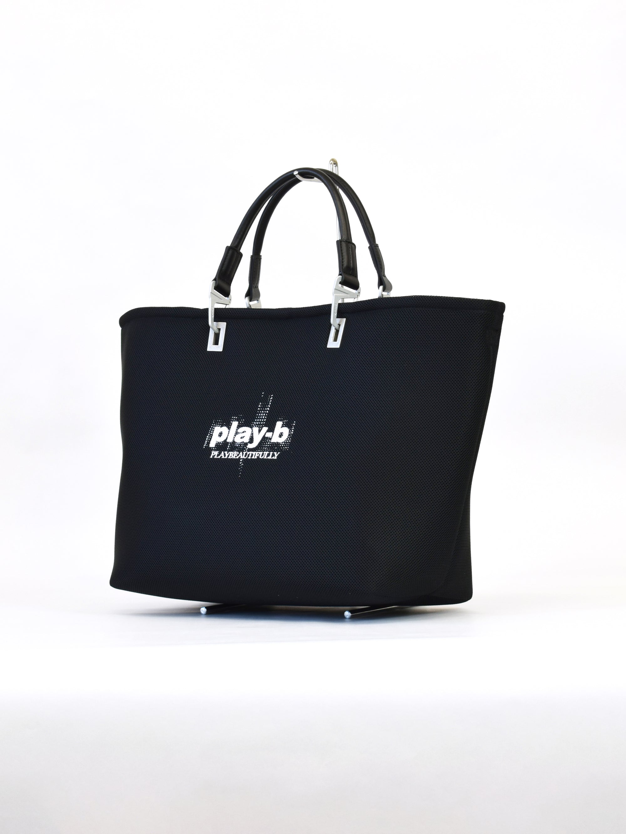 【play-b】Logo 3way ハンドバッグ L Black