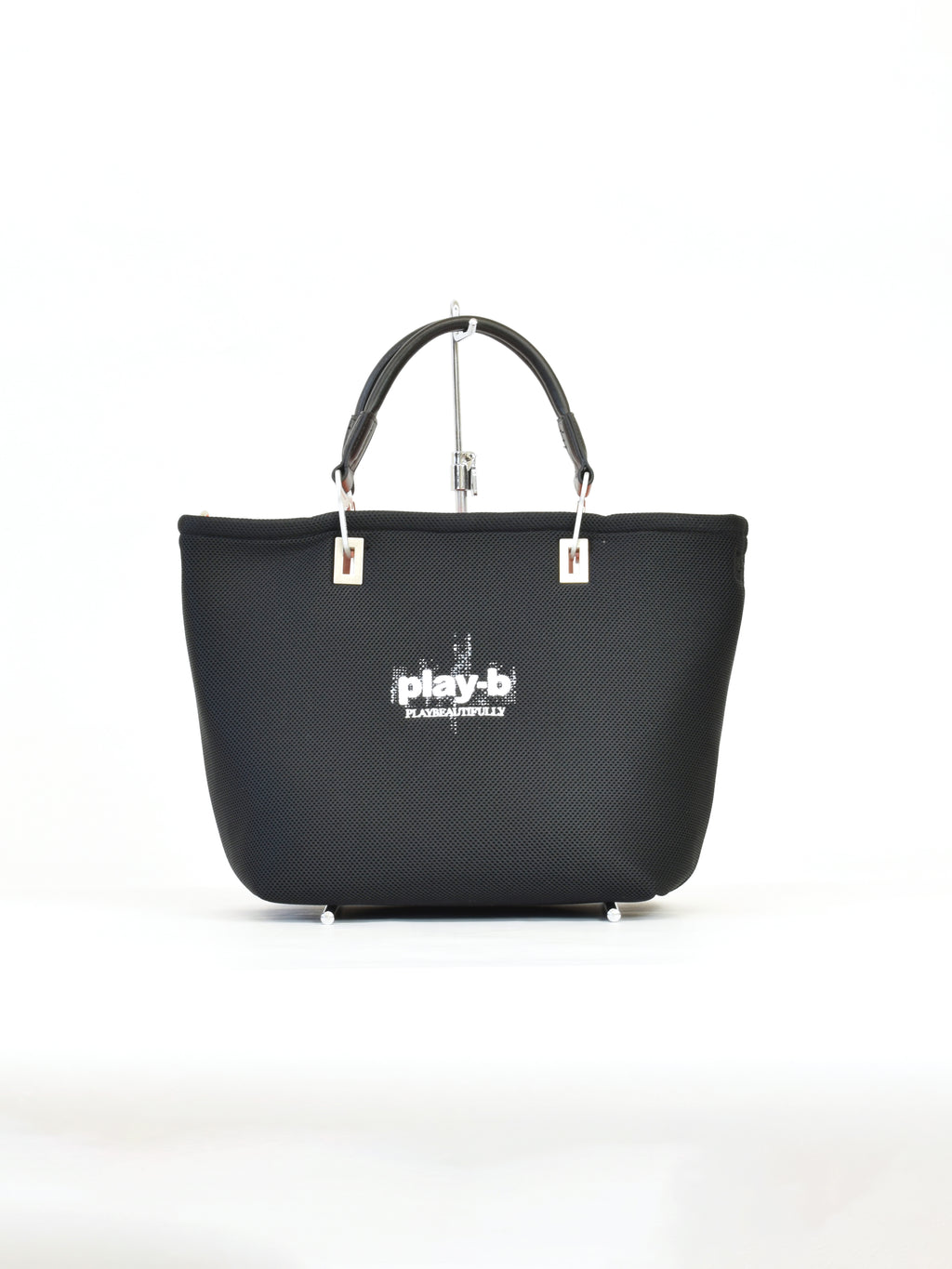 【play-b】Logo 3way ハンドバッグ M Black