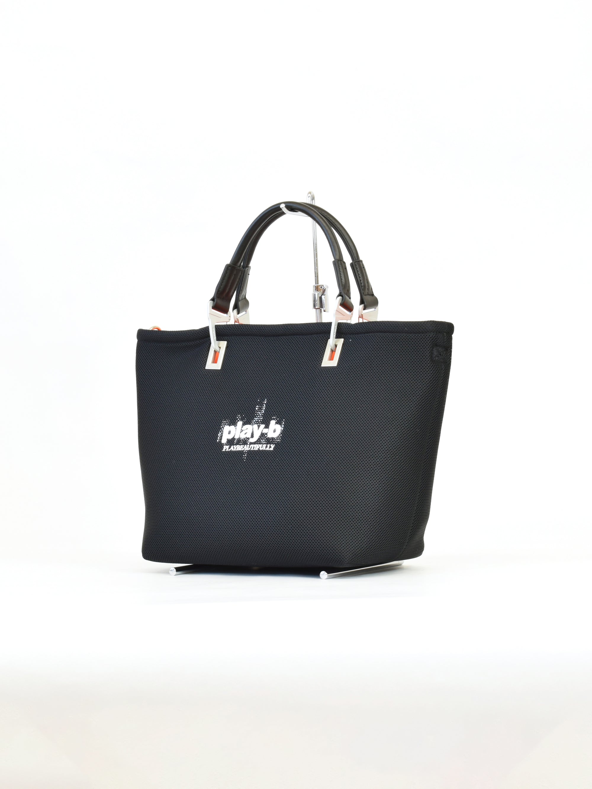 【play-b】Logo 3way ハンドバッグ M Black