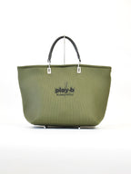 【play-b】Logo 3way ハンドバッグ L Khaki