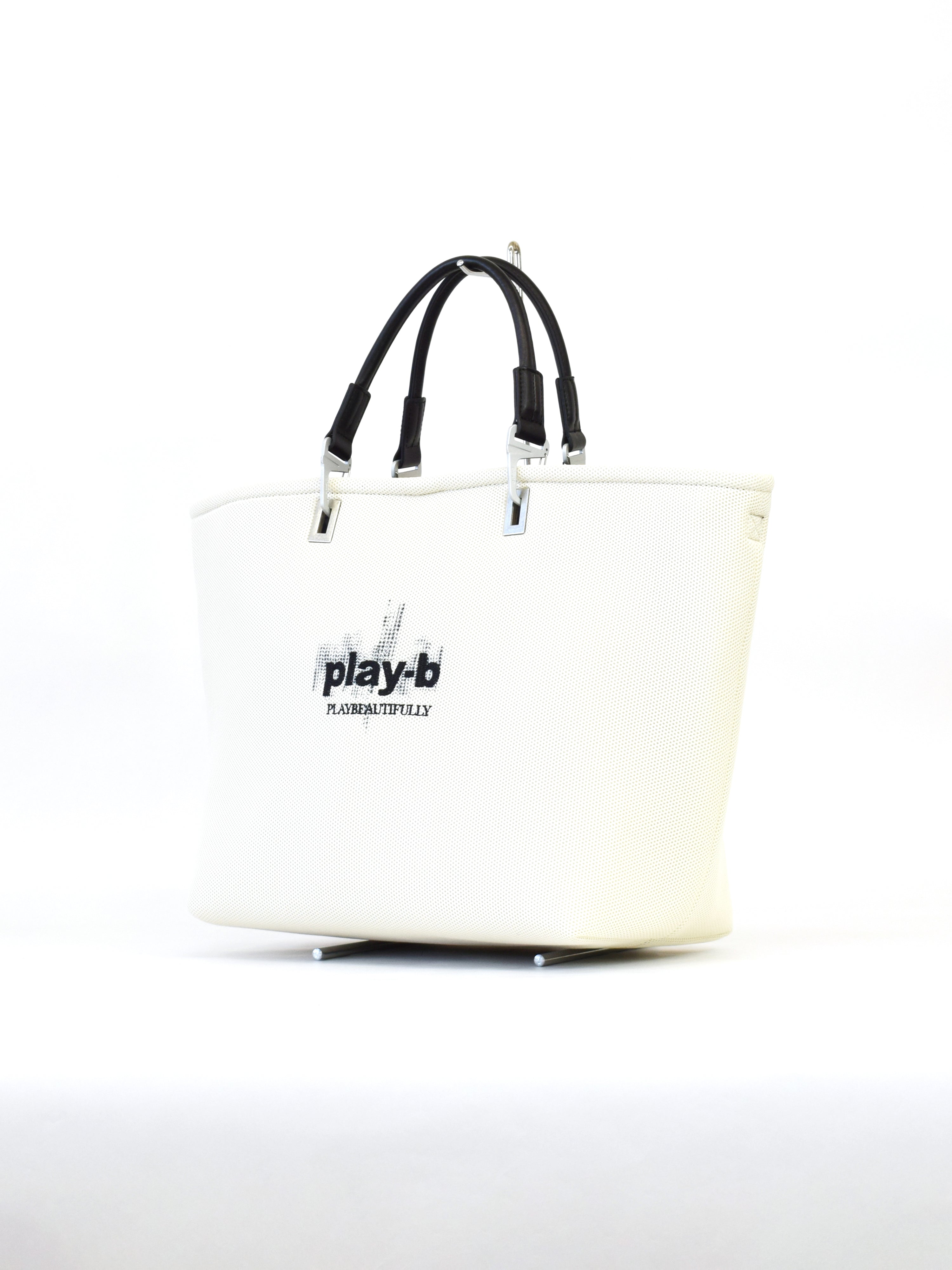 【play-b】Logo 3way ハンドバッグ L Off-White