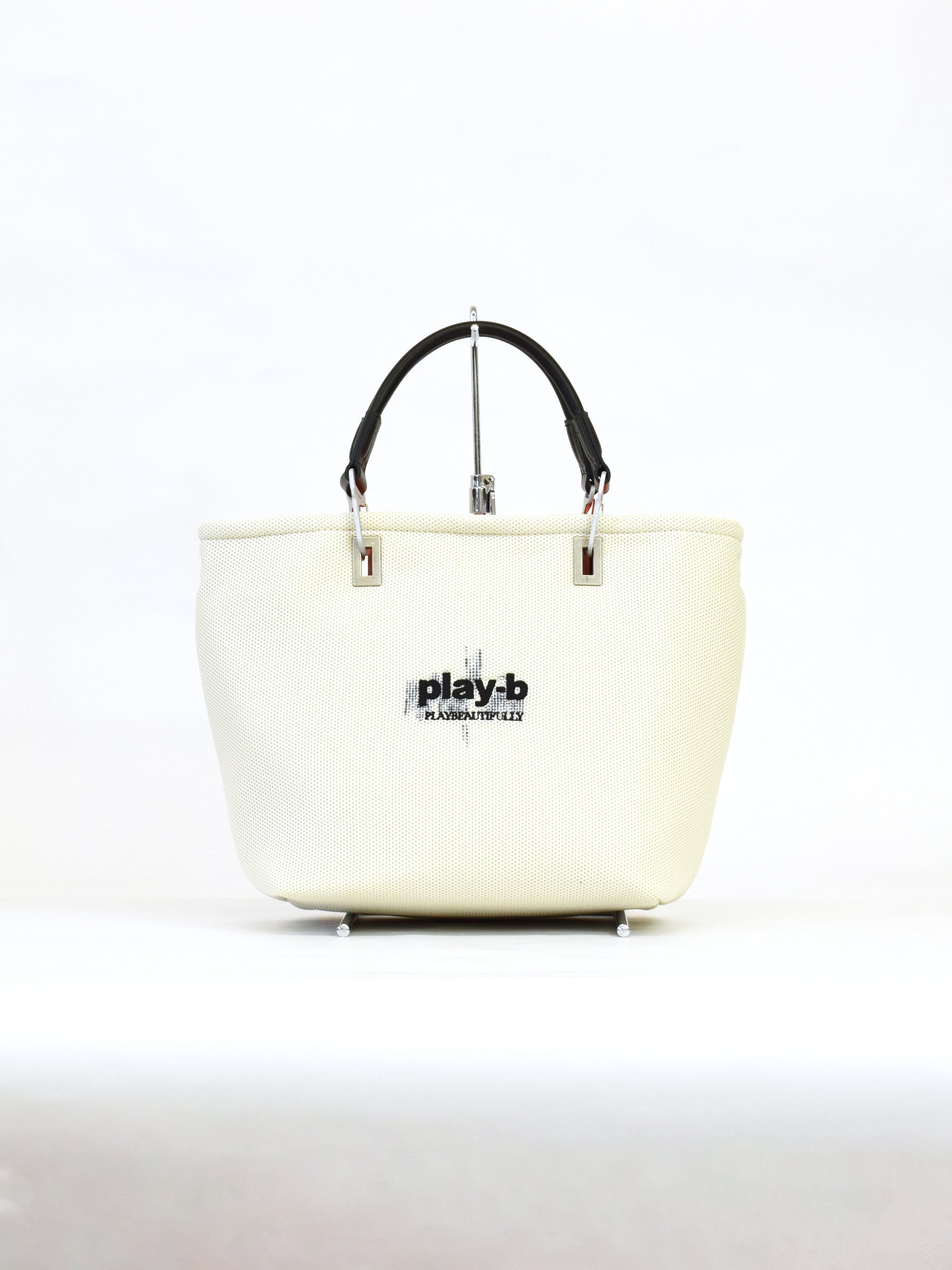 【play-b】Logo 3way ハンドバッグ M Off-White